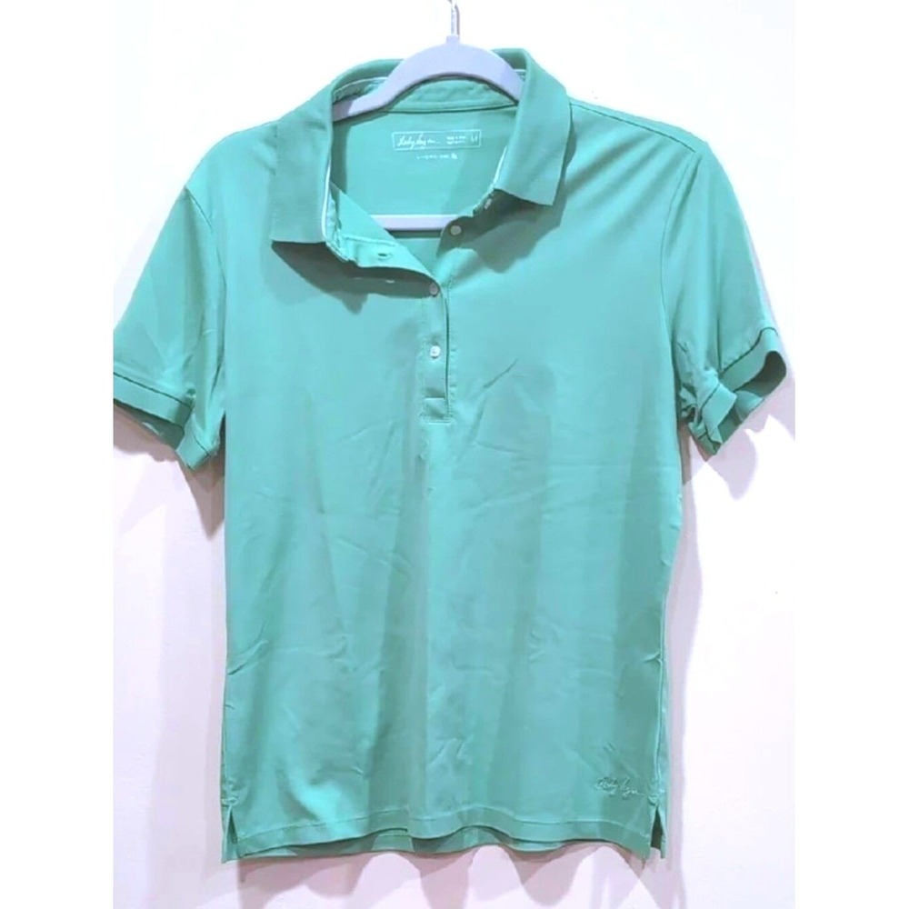 Lady Hagen Polo Shirt Green Short Sleeve Performance Golf Womens M